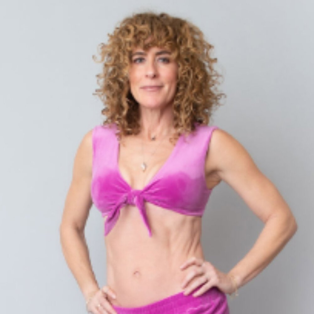 NWT Niyama Sol Velour Knotty Sports Bra Magenta Size S/M